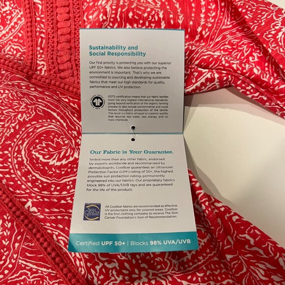 Coolibar Sarti UPF 50 Sun Protection Top, NWT, Coral Pink, S - Picture 8 of 11